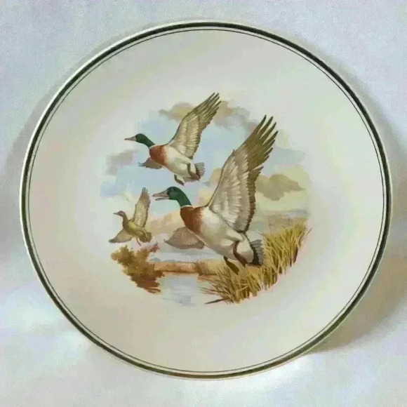 Bird Plates 10" Liverpool Road Pottery England Gold Gilt Rims Lot of 5 Vintage - Picture 7 of 12
